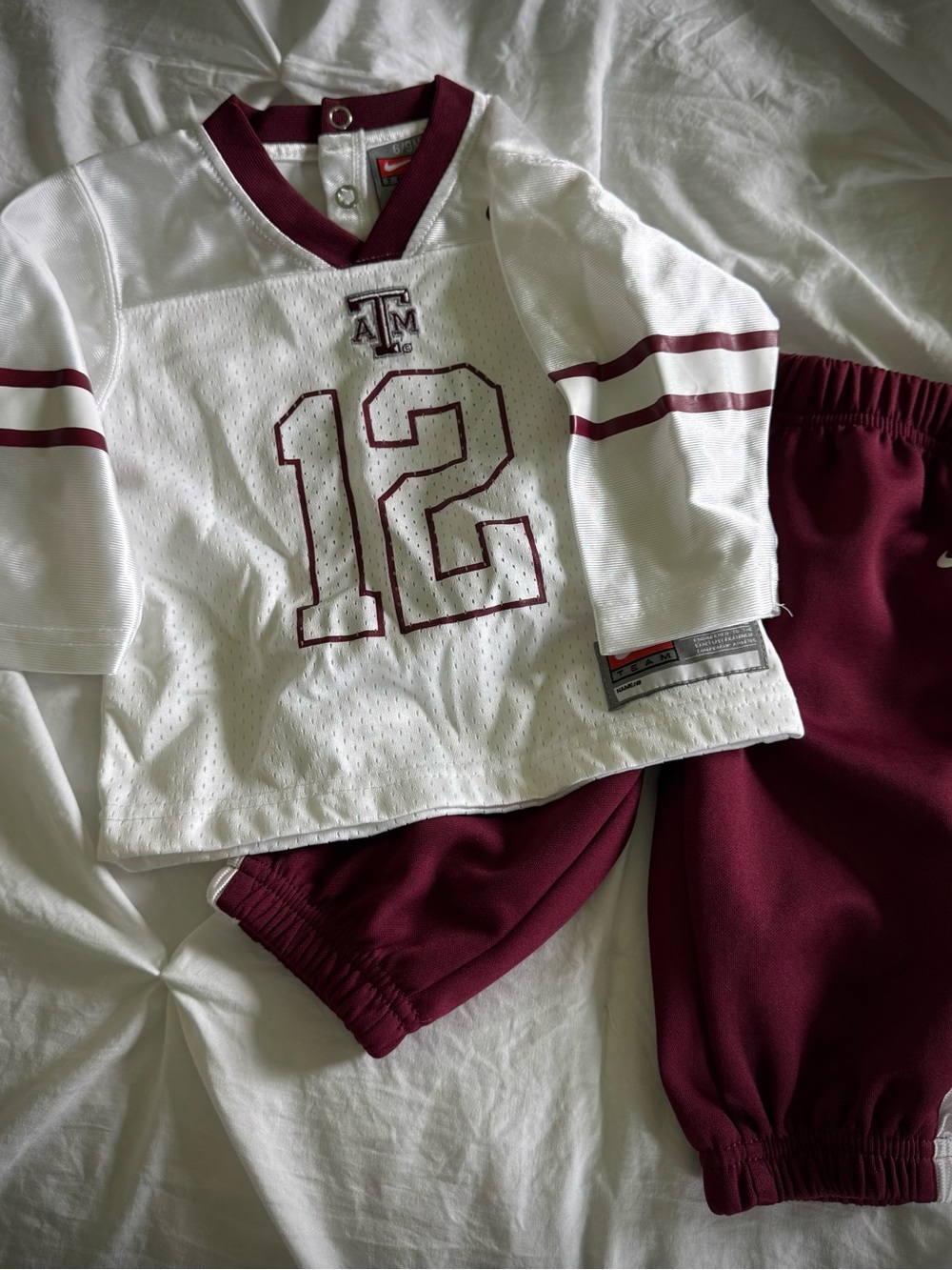 Texas A&M 12th Man Nike Baby/Toddler Football Outfit Jersey Set 6–9 Months